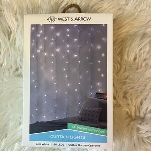 West & Arrow Curtain Lights with Cool White LEDs